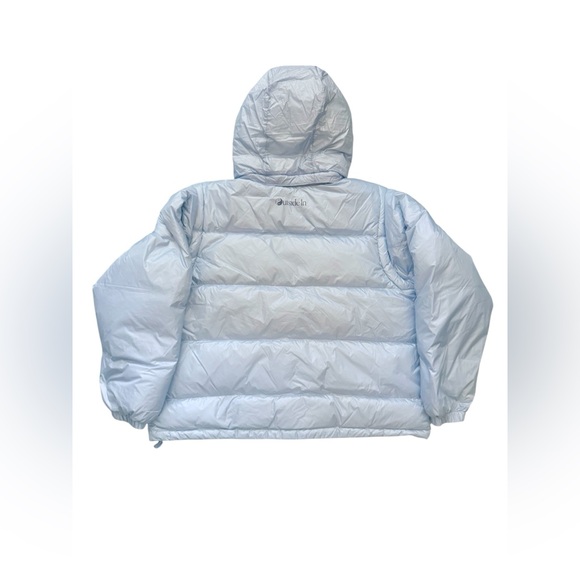 Madhappy x Columbia Light Blue Puffer Down Jacket Size L Convertible Vest - Picture 3 of 9